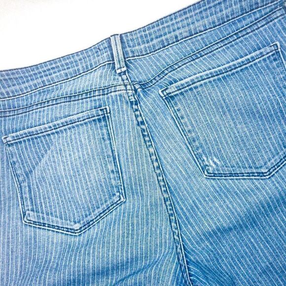 NYDJ Rachel Roll Cuff Ankle Jeans Mid-Rise Pinstripe Stretch Denim Sz 6 - Picture 9 of 10